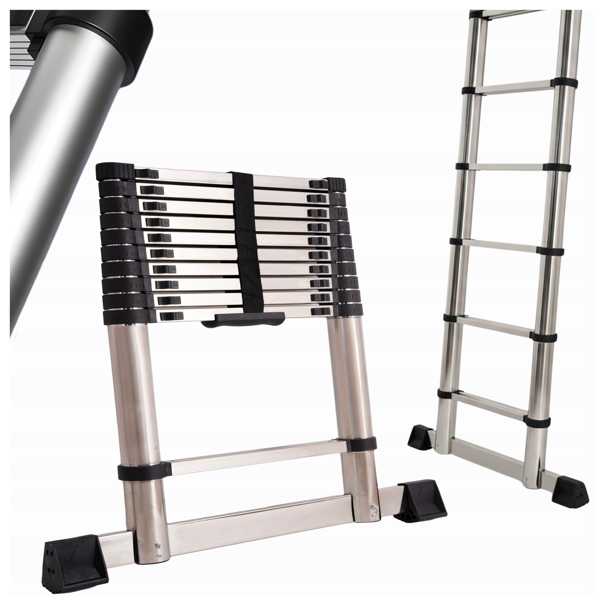 Žebřík Teleskopický skládací, robustní, rozkládací, 11 stupňů, 3,2 m, 150 kg