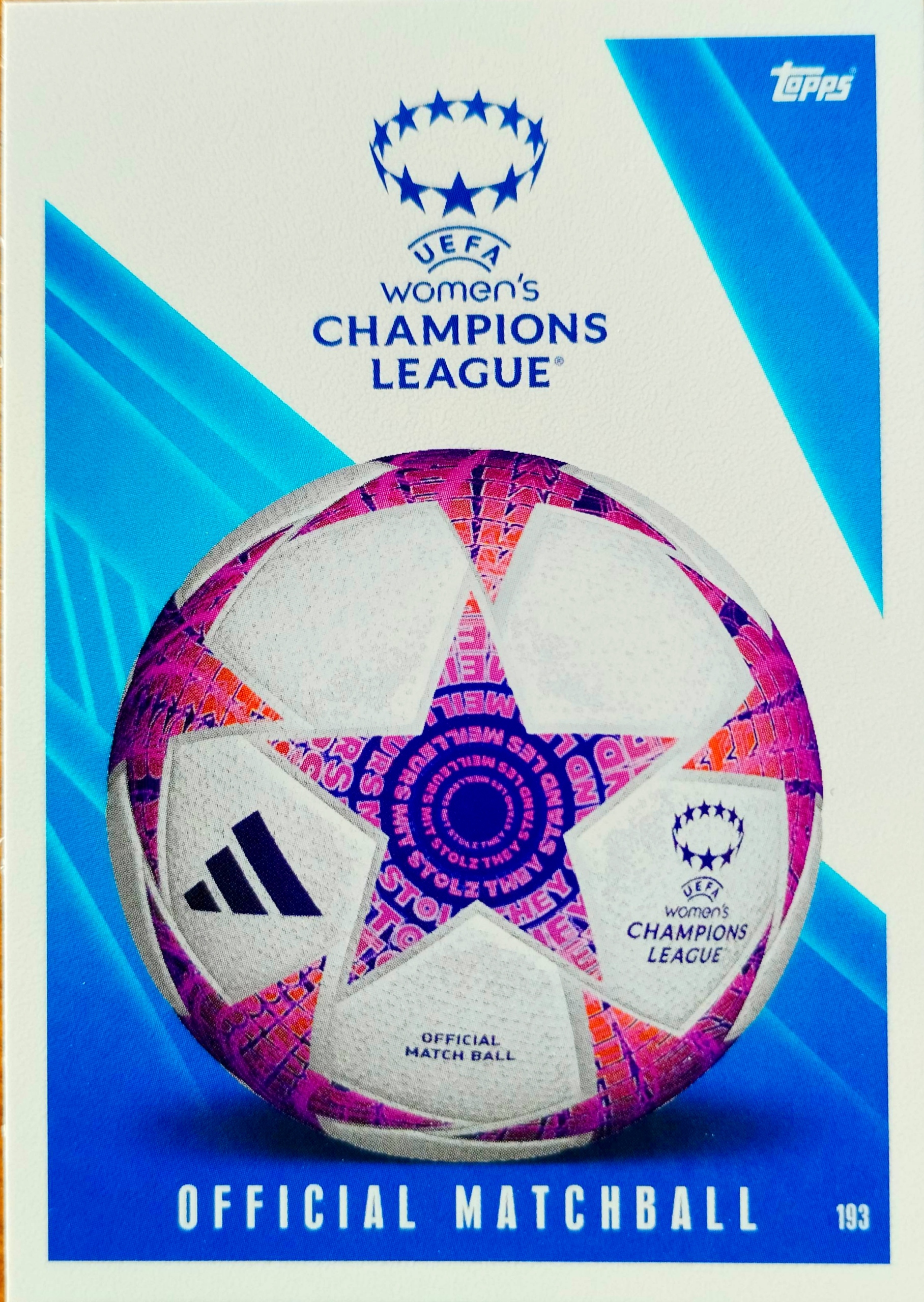 Match Attax Extra 2023/2024 Official Matchball 193 Uefa Women's Champions