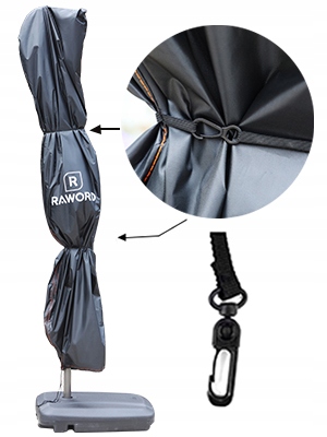 POKROWIEC NA PARASOL OGRODOWY XL ODPORNY SOLIDNY PRZYDATNY NOWOCZESNY SMART Waga produktu z opakowaniem jednostkowym 0.5 kg