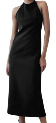 Zara Šaty Večerní Tužkové Černé Dlouhé vel. M