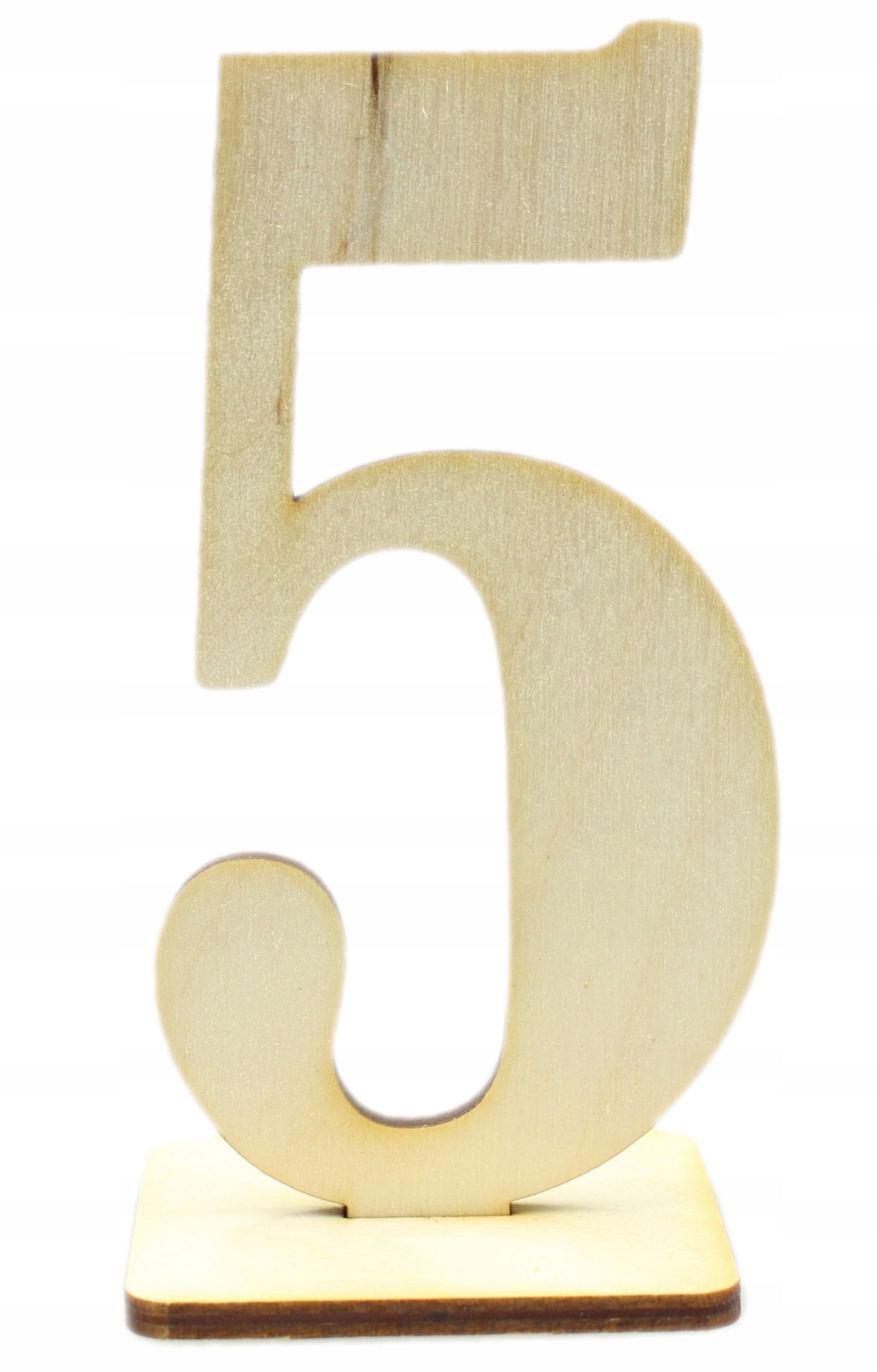 NUMER NA STÓŁ, Cyfra "5" Drewniana, Stol