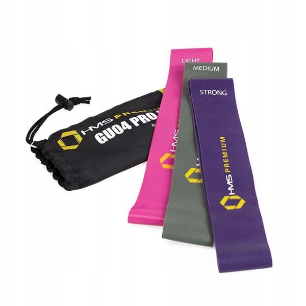 Zestaw Gum Do Ćwiczeń Hms Pro Set GU04 Fitness Pilates Yoga