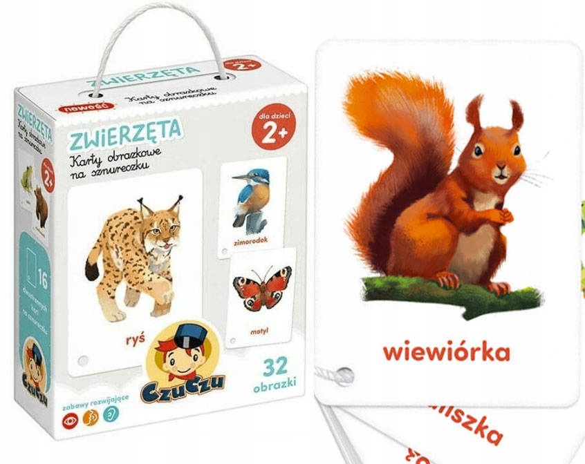 

CzuCzu Karty obrazkowe na sznureczku Zwierzęta