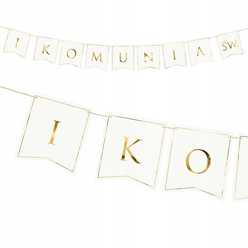 

Baner Girlanda Komunijna Napis Pierwsza I Komunia