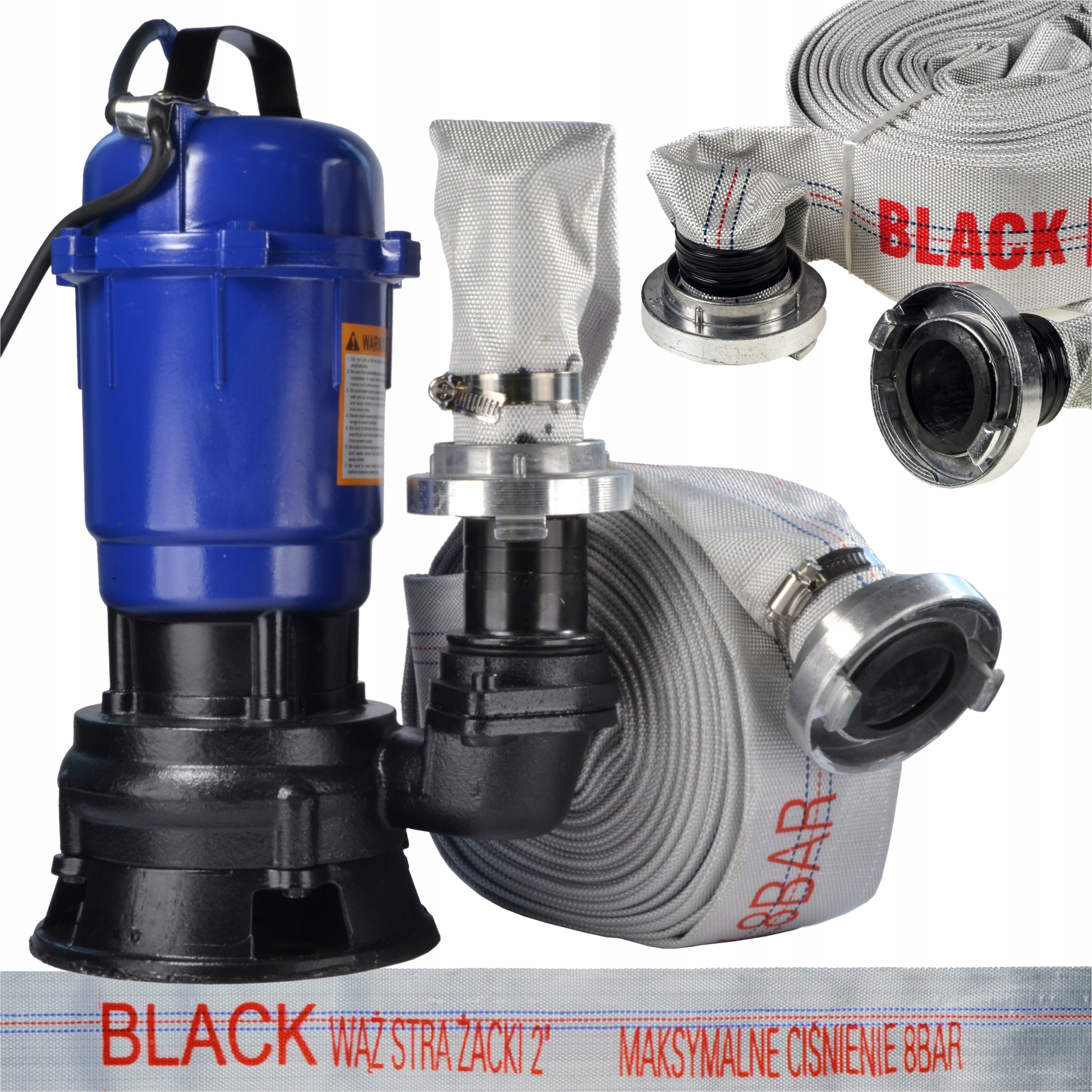 POMPA DO SZAMBA WODY BRUDNEJ CZYSTEJ WĄŻ 30M BLACK