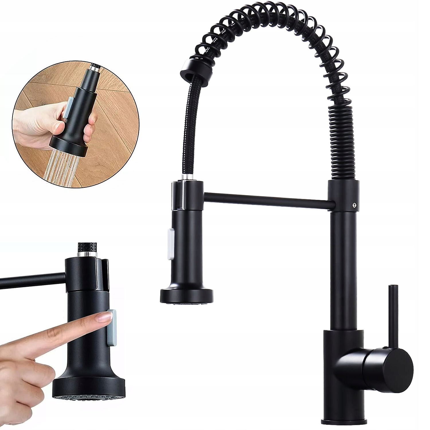 Kuchyňská Baterie Flexibilní, Ohebný Výtok, Vysoký Kohoutek Z Nerezové Oceli