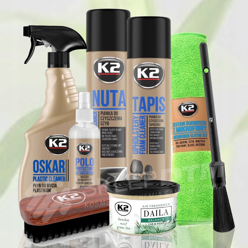 K2 sada autokosmetiky do interiéru auta s vůní Daila Balance – svěží