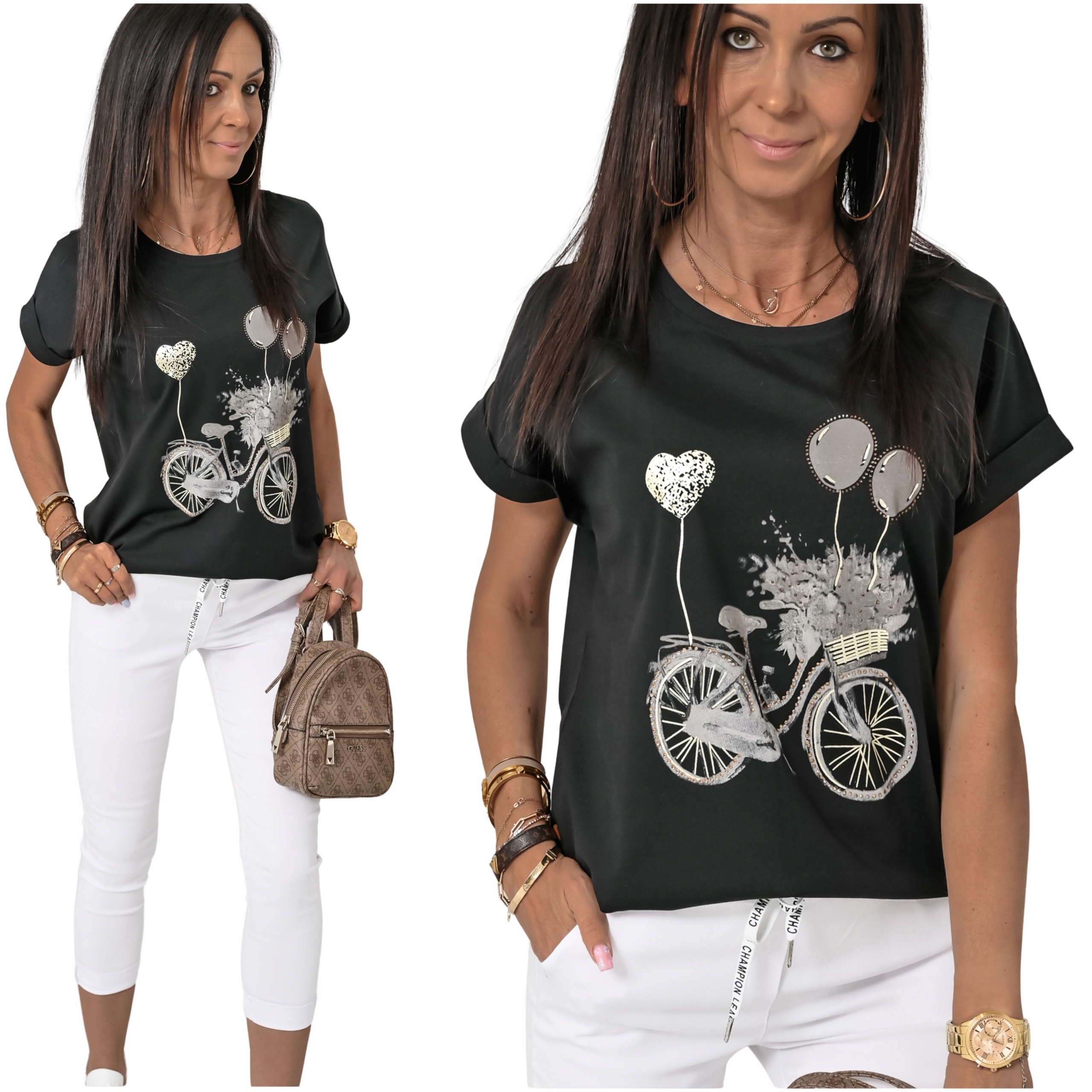 Klasyczna Kobieca Bluzka Z Nadrukiem Velo! WZ.2