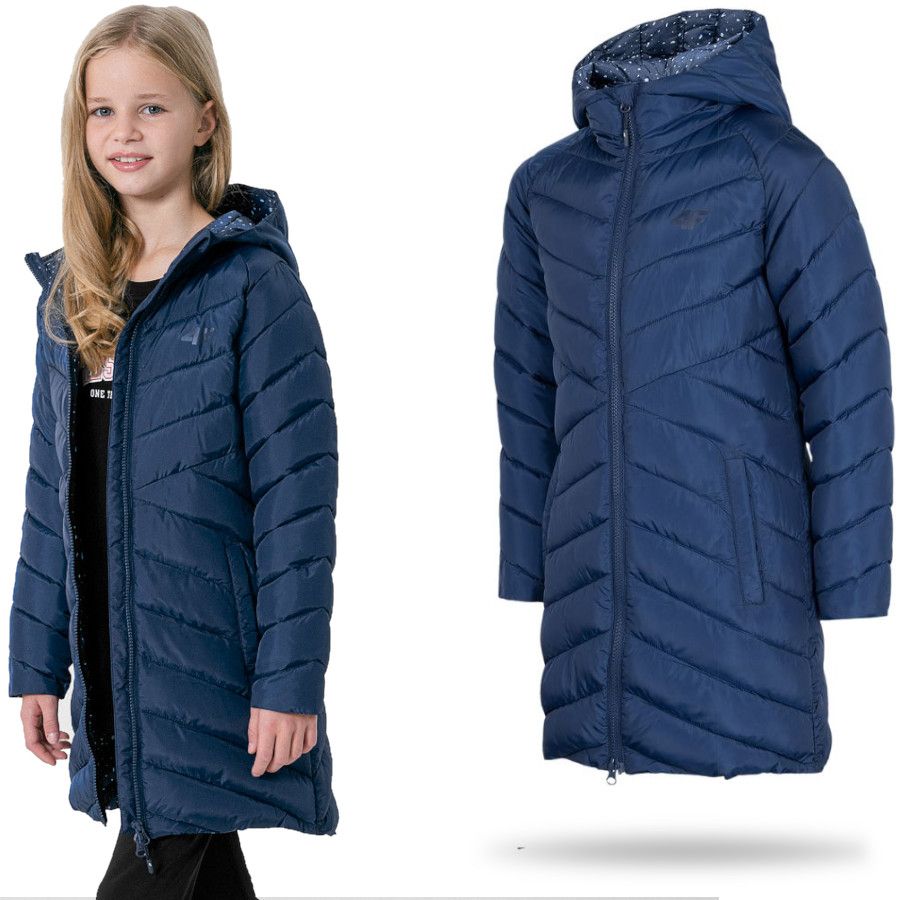 

Kurtka dziewczęca 4F Puchowa Płaszcz Zimowa Parka