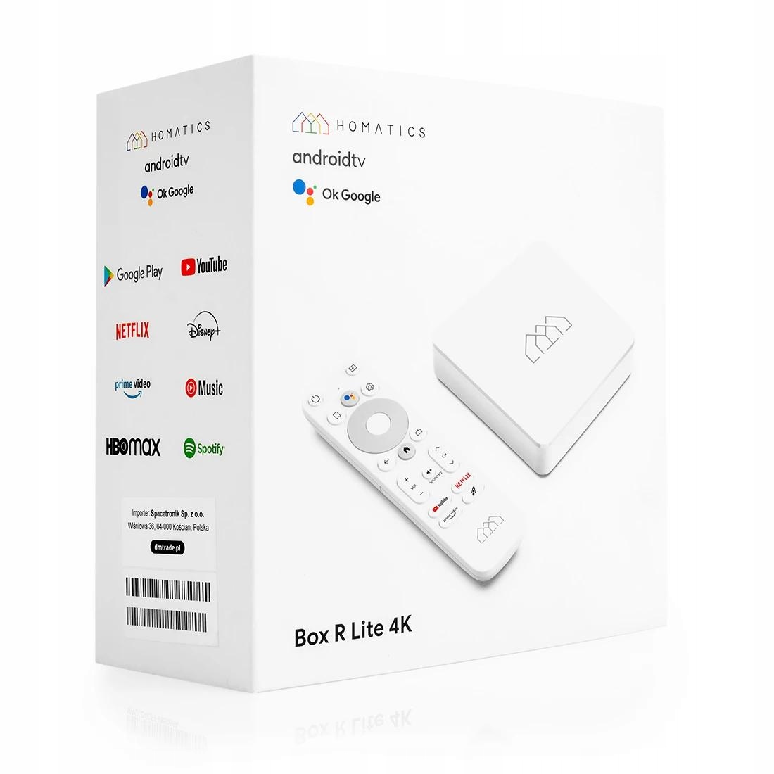 Android TV Box Homatics R 4K Lite Wifi 2GB RAM/8GB ROM + dekoder DVB-T2 H.2 Marka Homatics