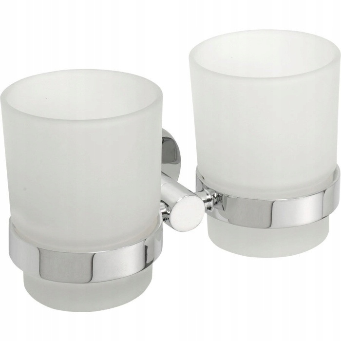 Sapho X-round dvojitý držiak na poháre, chróm XR902