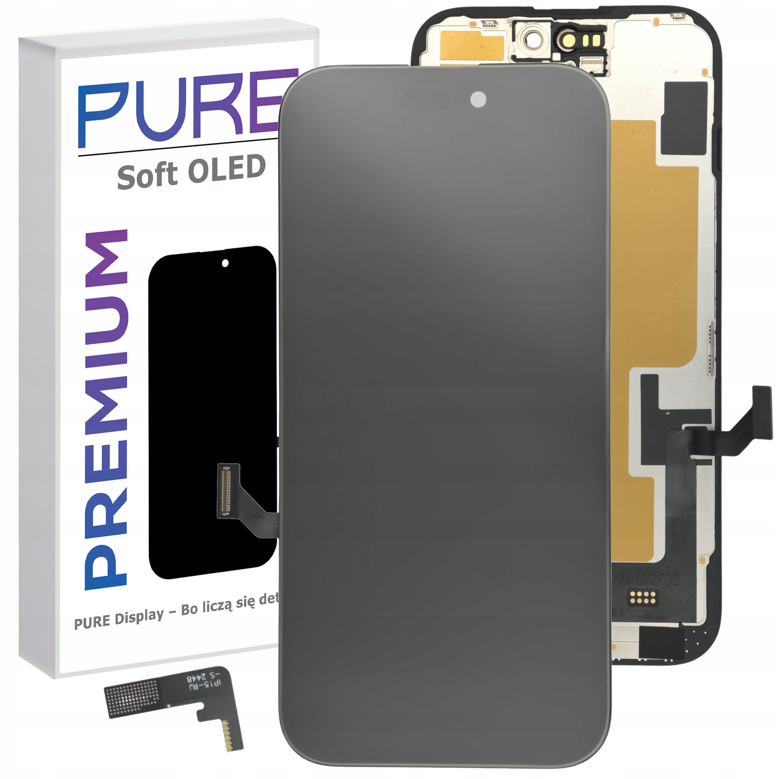 Pure LCD displej pro Apple iPhone 15 Soft Oled Fhd IC