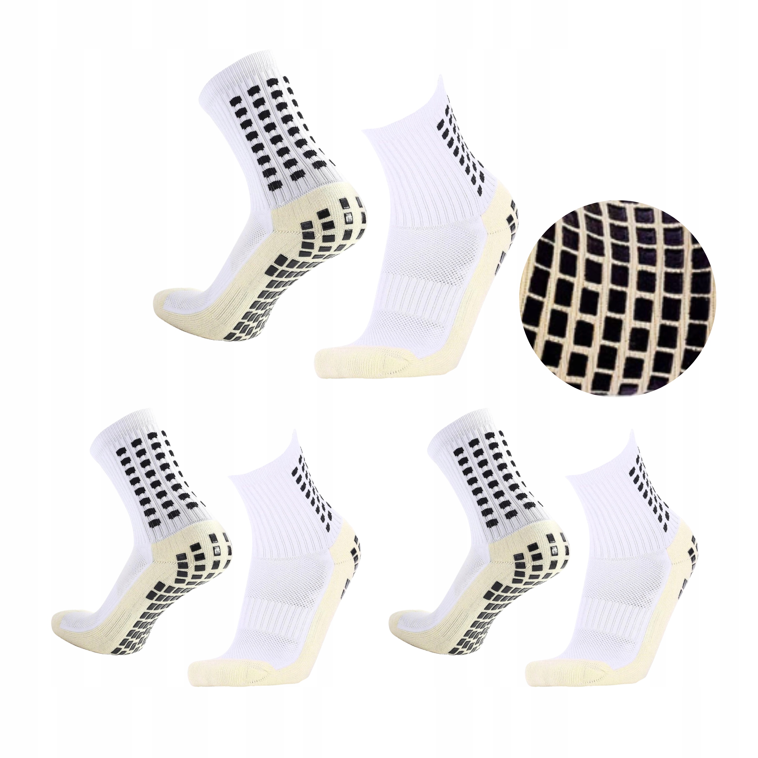 Getry piłkarskie StarS SockS biały skarpety sportowe Antypoślizgowe 36-43
