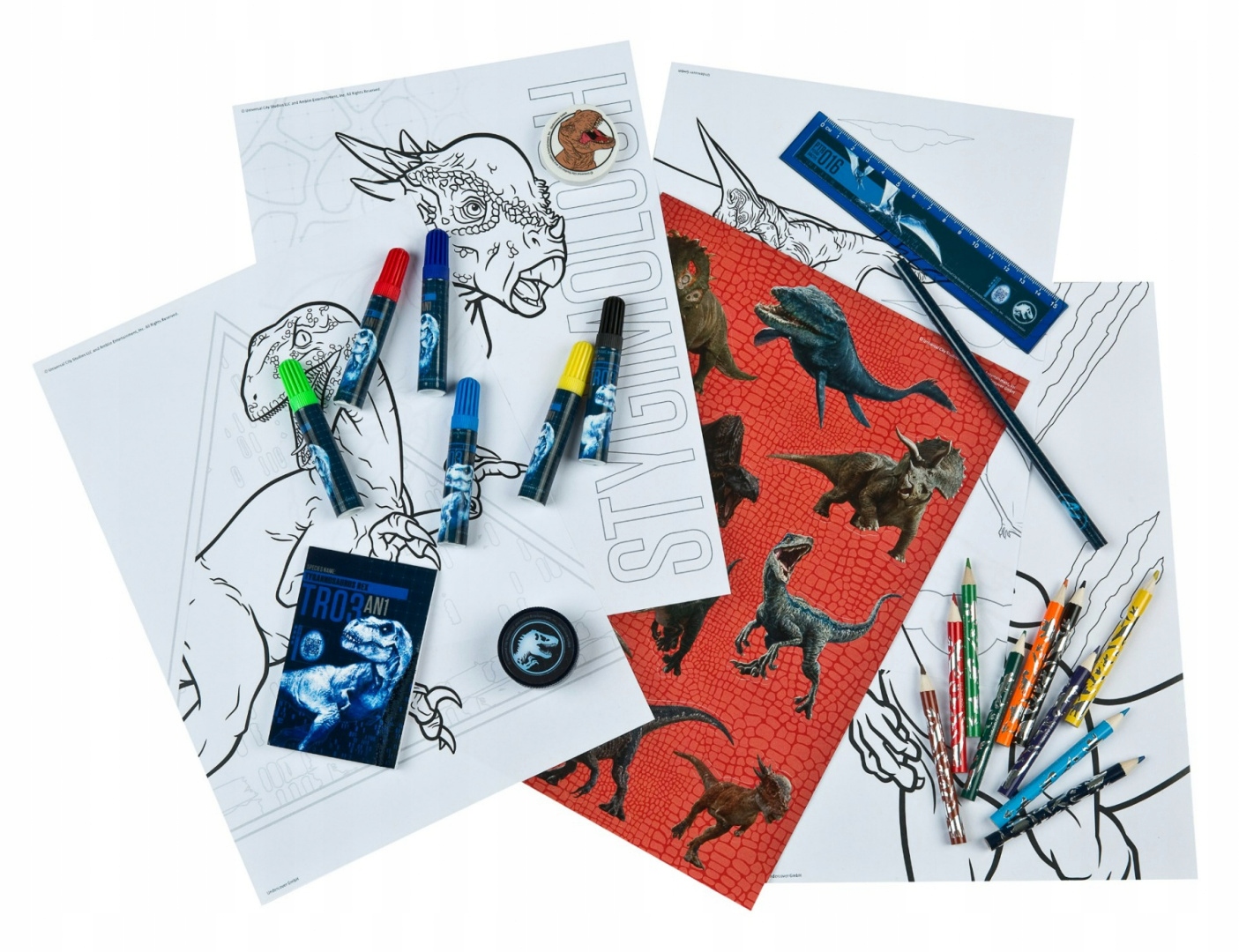 Zestaw do kolorowania WIEŻA JURASSIC WORLD 35szt. Marka Undercover