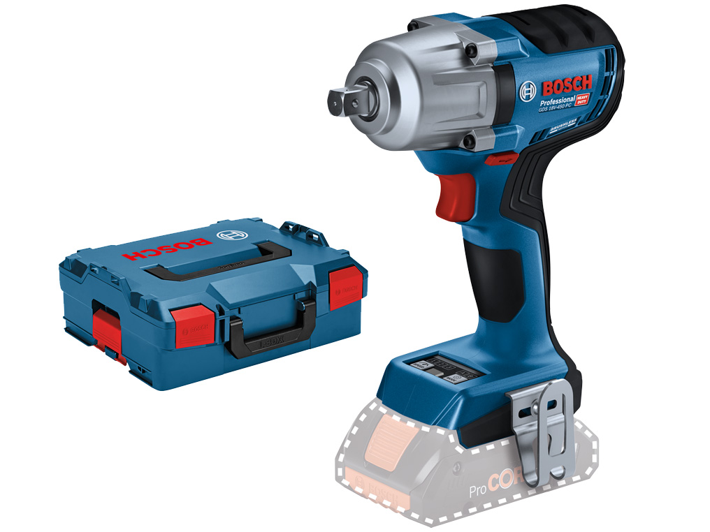 BOSCH GDS 18V-450 PC klucz udarowy 450Nm 1/2'' 18V bez aku L-BOXX