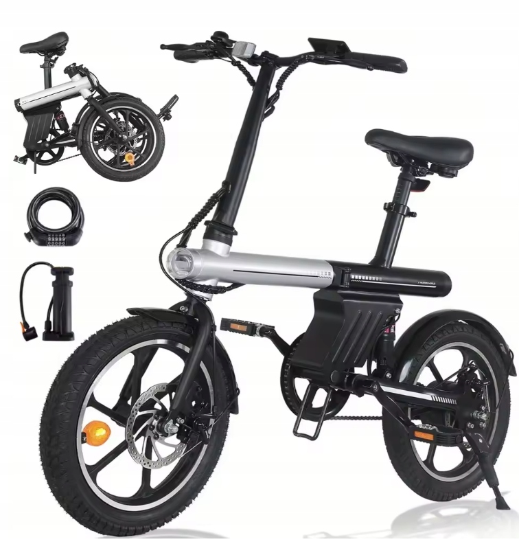 16" skládací elektrokolo 250W 25km/h 60km 36V/12,8Ah Dárek městské elektrokolo
