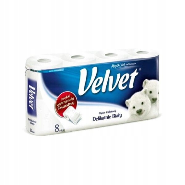 

Velvet Papier toaletowy Delikatnie Biały 8szt