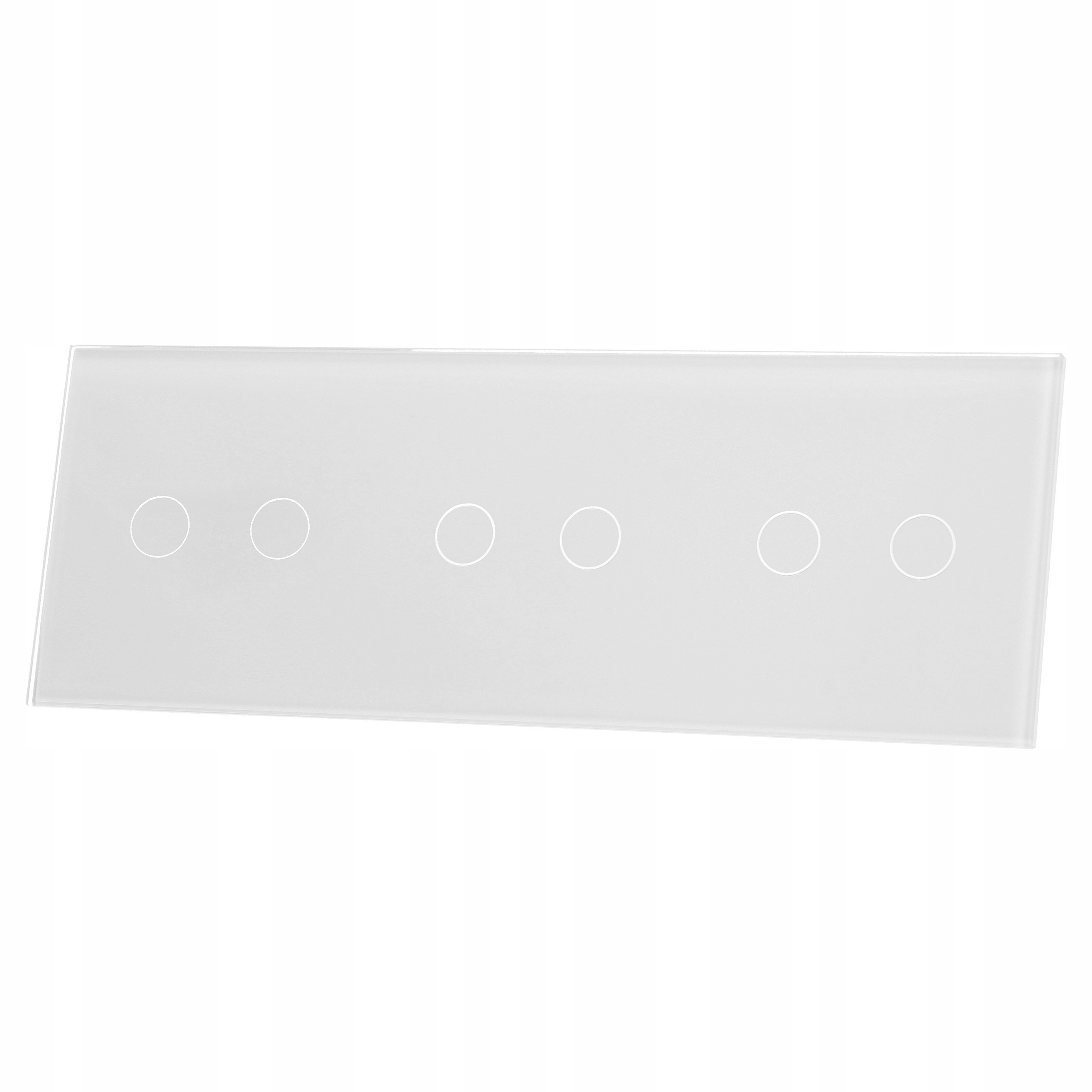 Skleněný Panel 2+2+2 (3 Plechovky) – Bílý Livolo