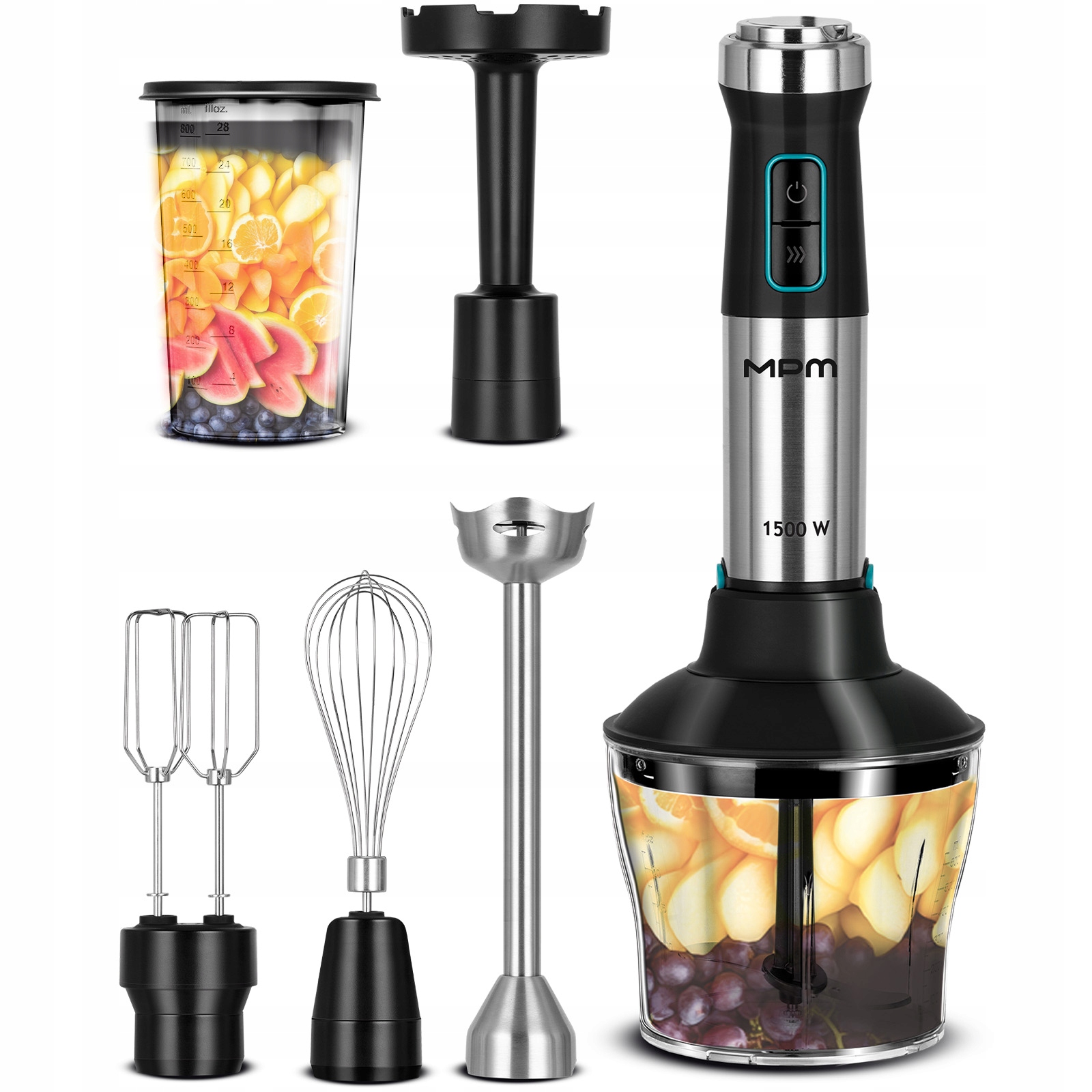 Tyčový mixér multifunkční přenosná sada vysoký výkon 1500W Mpm MBL-42M