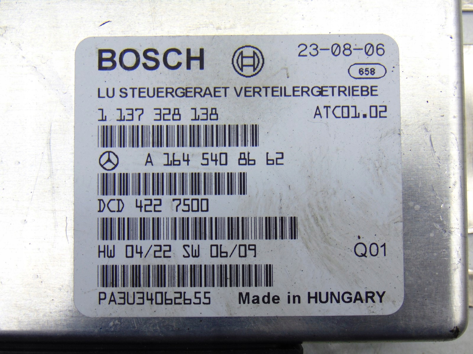modulo REDUKTORA MERCEDES ML GL W164 A1645408662