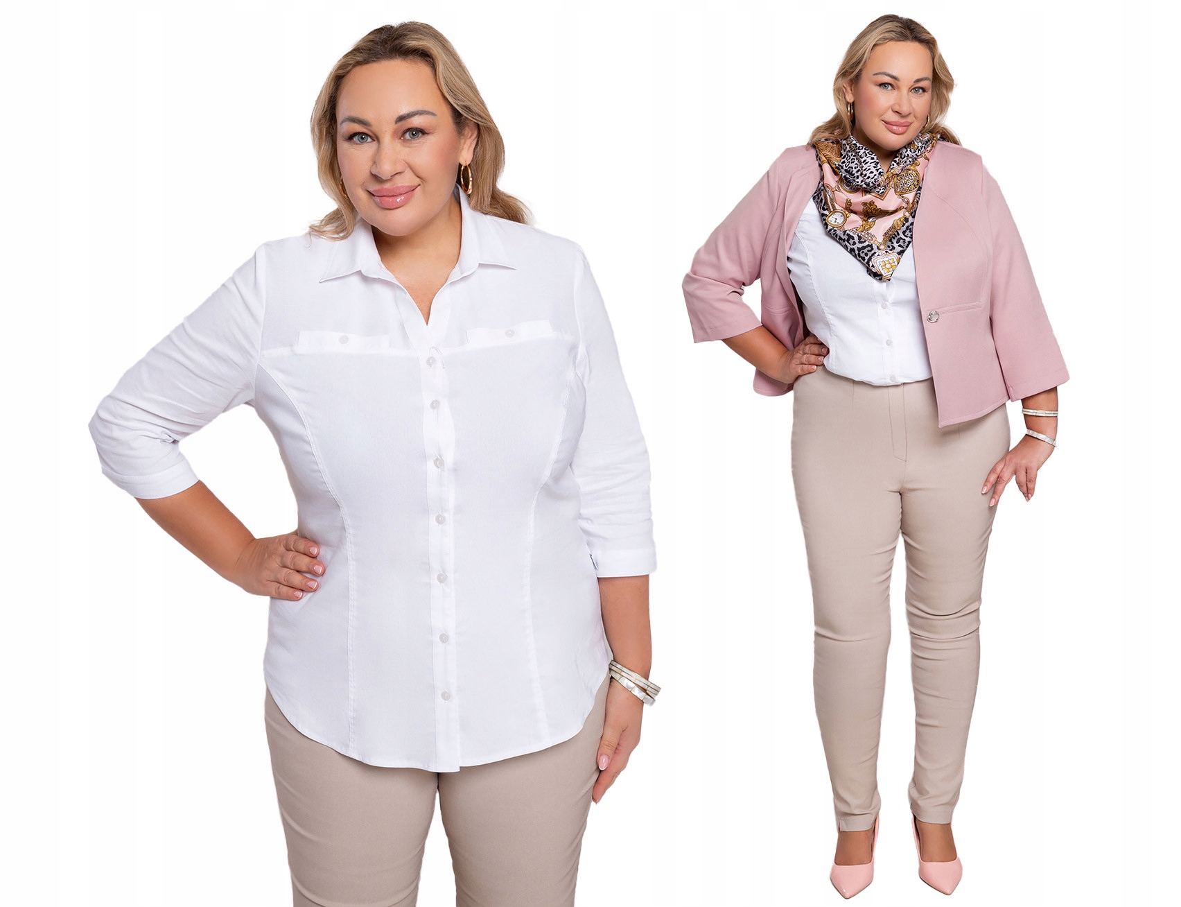 Elegantní klasická bílá košile 56