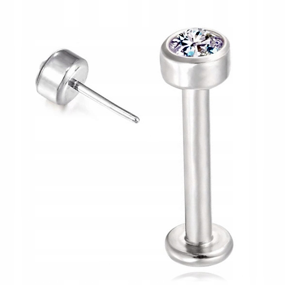 KOLCZYK LABRET AB PUSH IN BEZ GWINT TYTAN 1,2/12/2