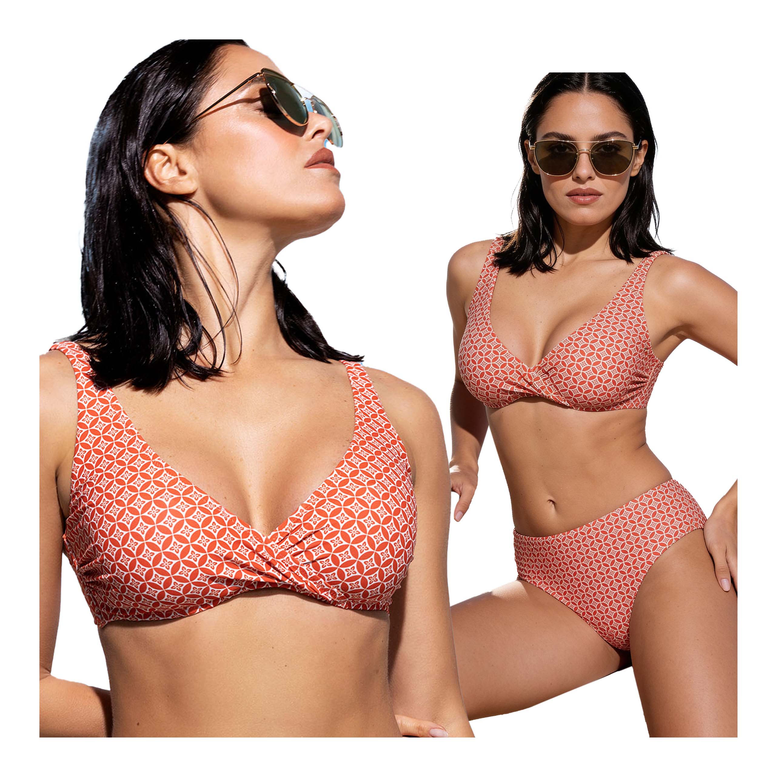 Dvoudílné plavky bikiny bez kostic 95C Verde Veronica