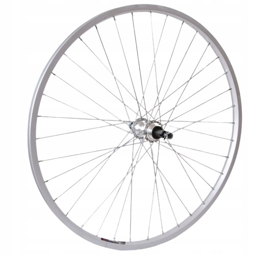 MOCNE KOŁO ROWEROWE 26 TYŁ ALUMINIOWE SREBRNE