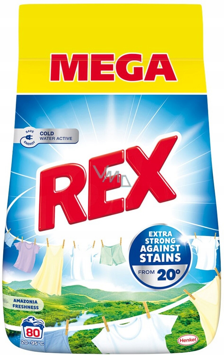 Levně Rex prací prášek Amazonia Freshness 80 praní, 4,4kg
