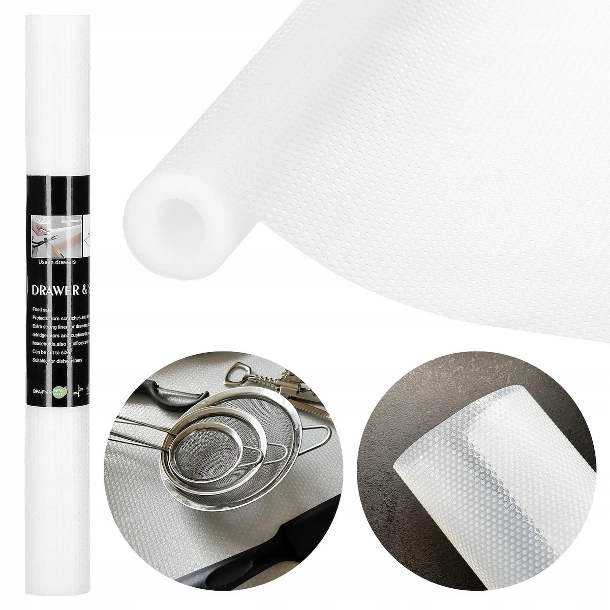 MATA ANTYPOŚLIZGOWA DO SZUFLAD SZAFEK OCHRONNA DUŻA ROLKA PLAMOODPORNA Stan opakowania oryginalne