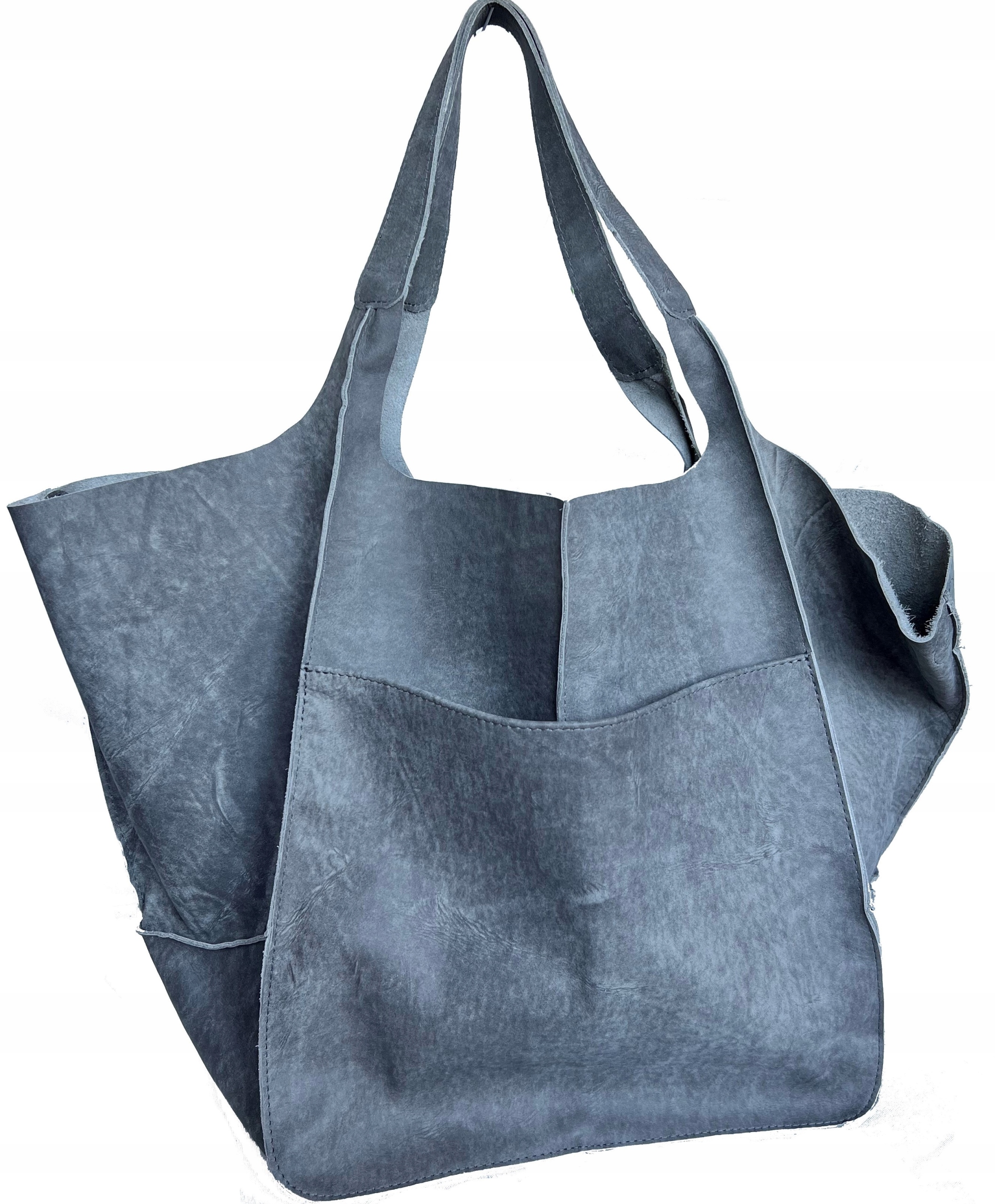 TOREBKA ZE SKÓRY NATURALNEJ - WOREK NA RAMIĘ Styl miejski