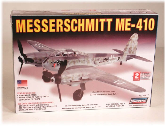 Model Plastový Na Slepení Lindberg (usa) Letadlo Messerschmitt ME-410