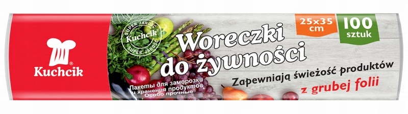 

Woreczki do żywności Kuchcik 25x35cm 100szt