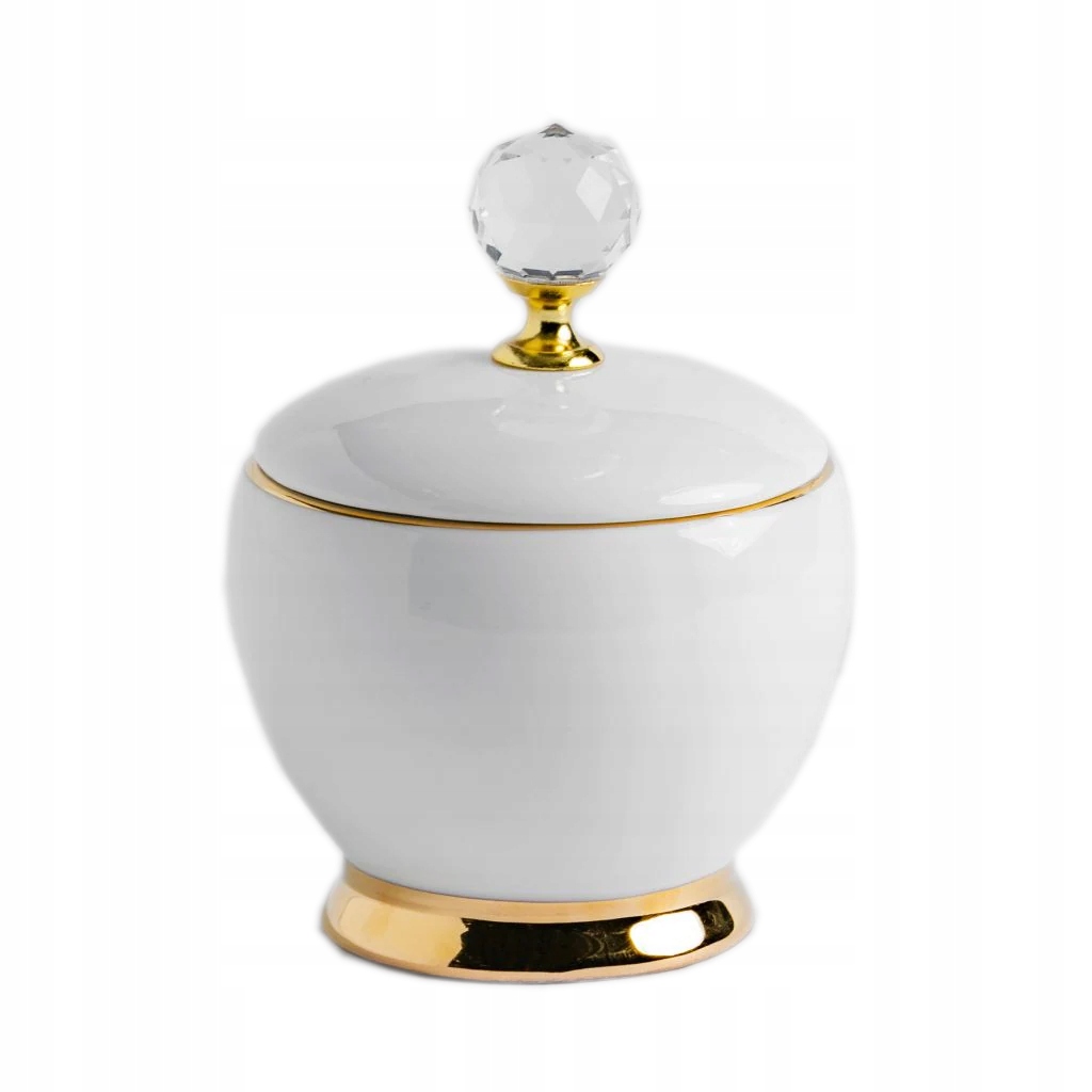 

Cukiernica biała złota diament duża biało złota