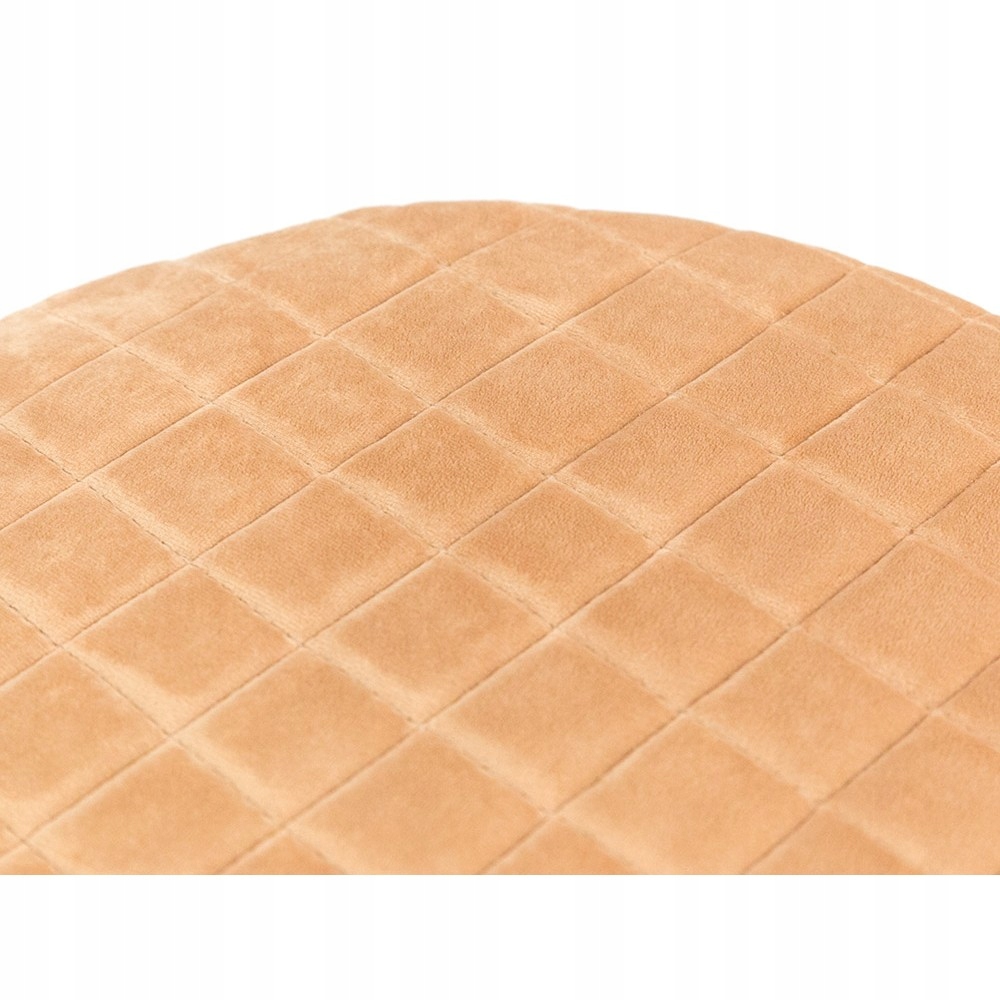 PUFA ŁOSOSIOWA ZŁOTA WELUROWA 42x33cm W KARO 40 Kształt okrągła