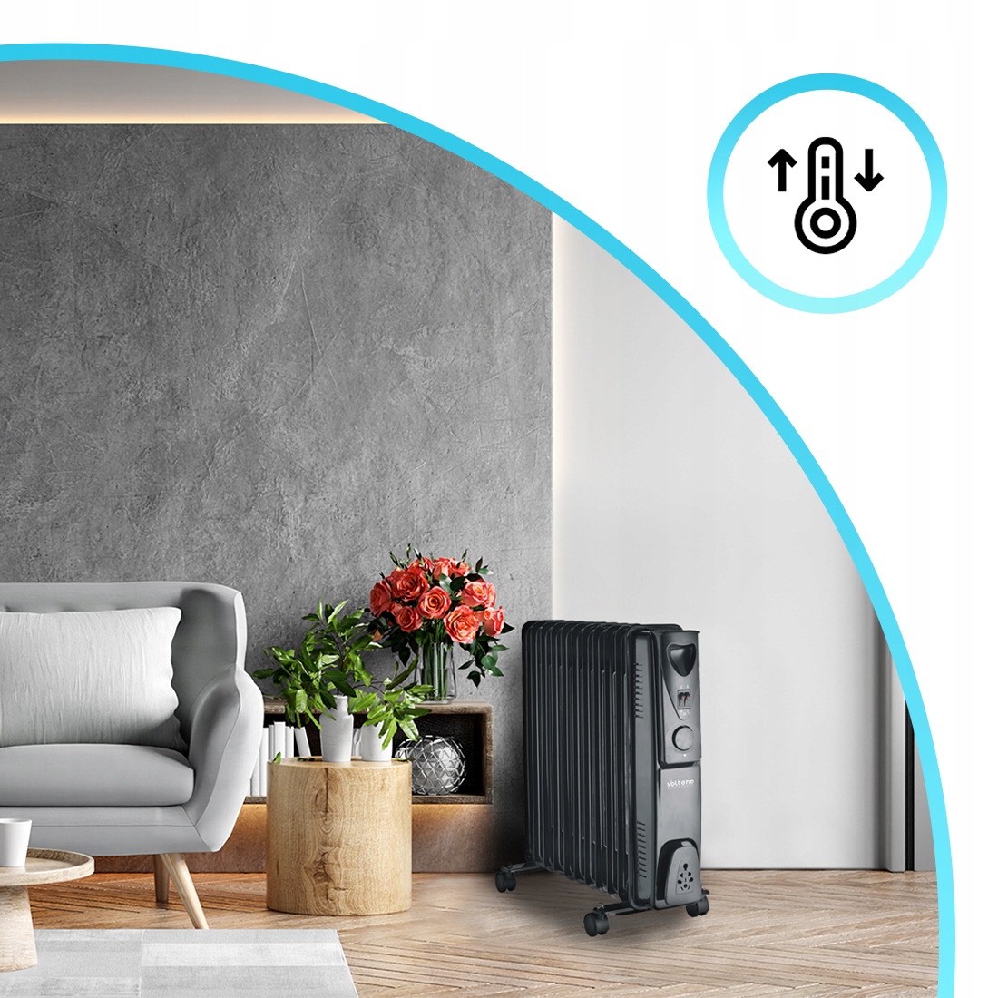 GRZEJNIK OLEJOWY ELEKTRYCZNY TERMOSTAT 2500 W 11 ŻEBEREK Rodzaj inny