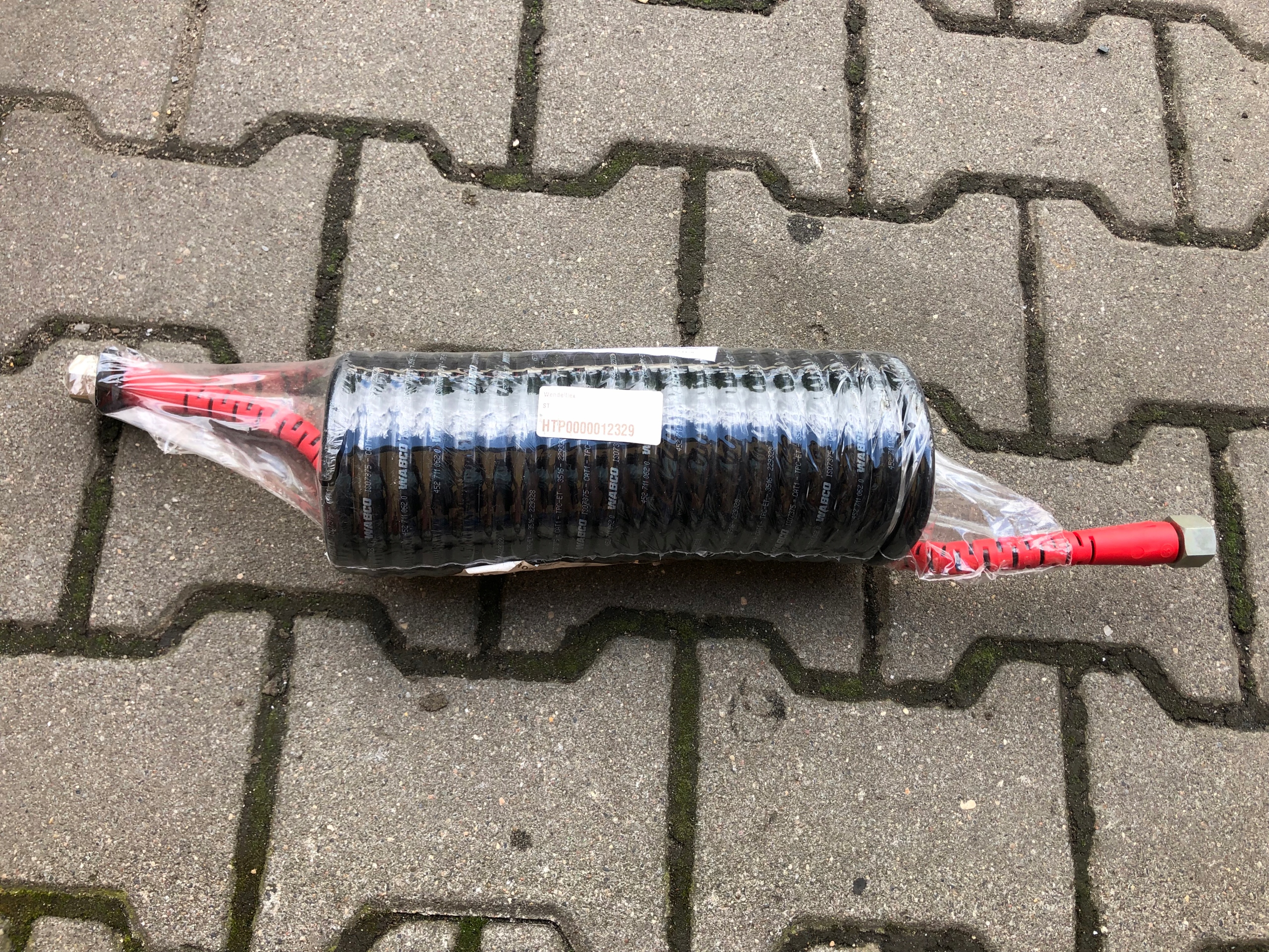 Pneumatická Spirála (barva Kabelu: Černá, Barva Krytu: Červená,