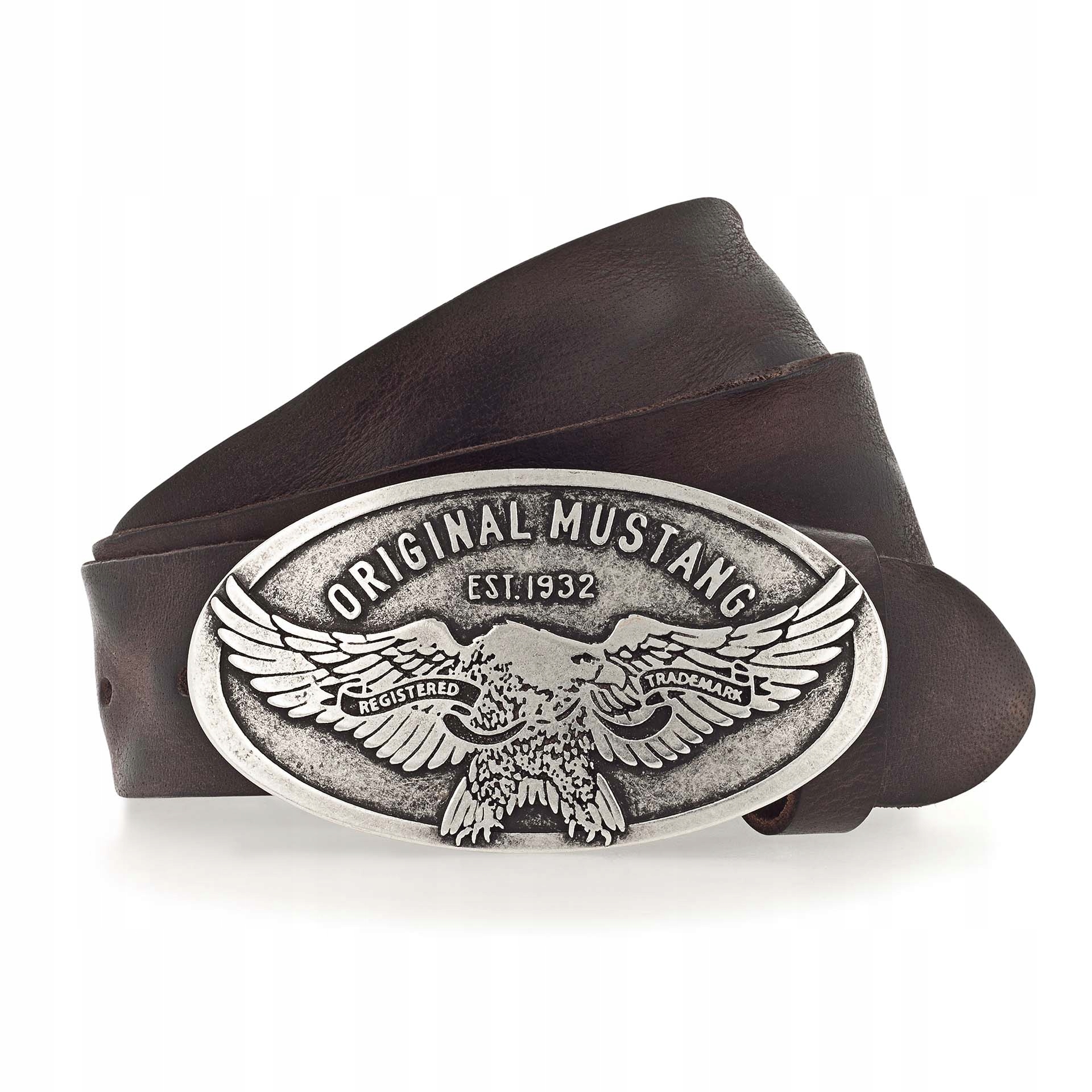 Mustang Eagle 0691 męski pasek skórzany zagniatany rozmiar 95
