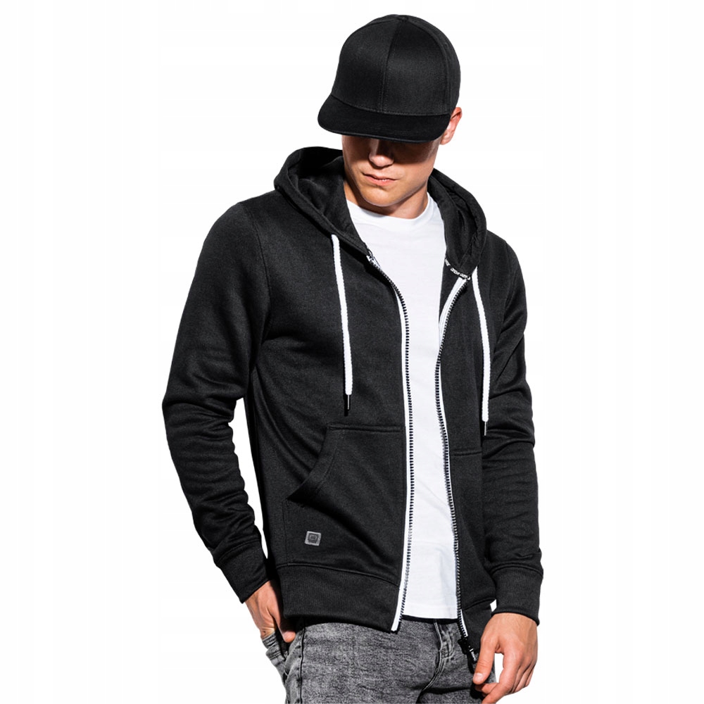 

Bluza męska rozpinana z kapturem B977 czarna L