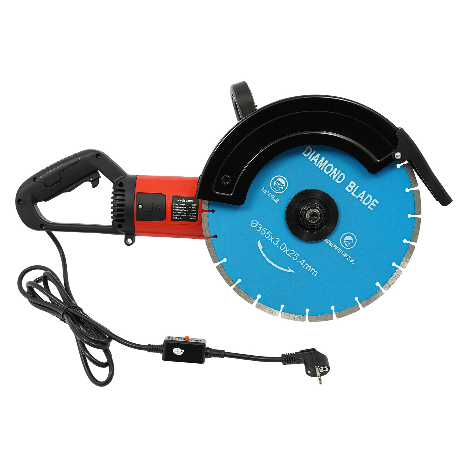 Elektrická Frézka Na Drážky Do Zdí 3500 W Kotouč 350 MM