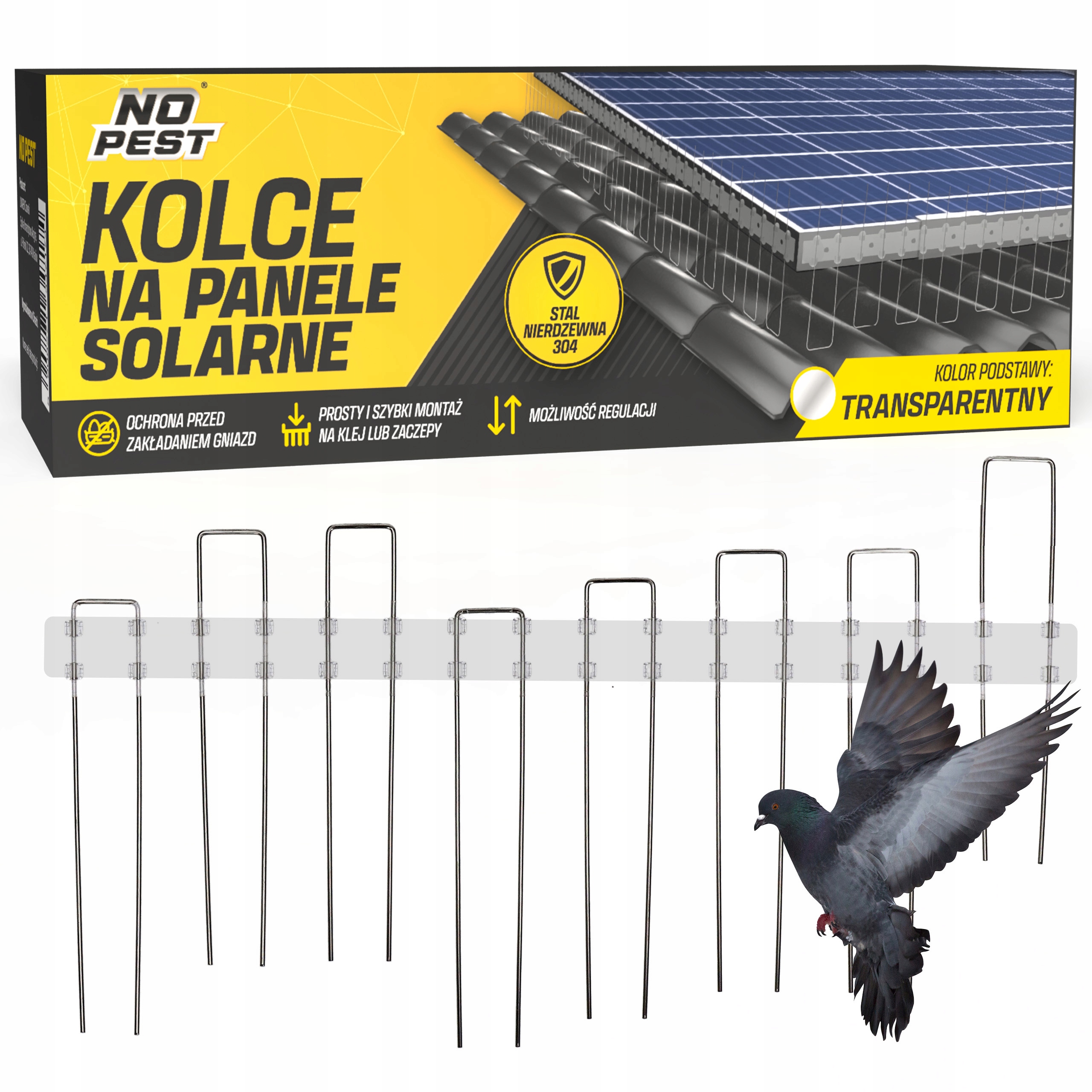 Kolce Na Ptaki Gołębie Kuny Na Panele Solarne Fotowoltaiczne No Pest 50CM