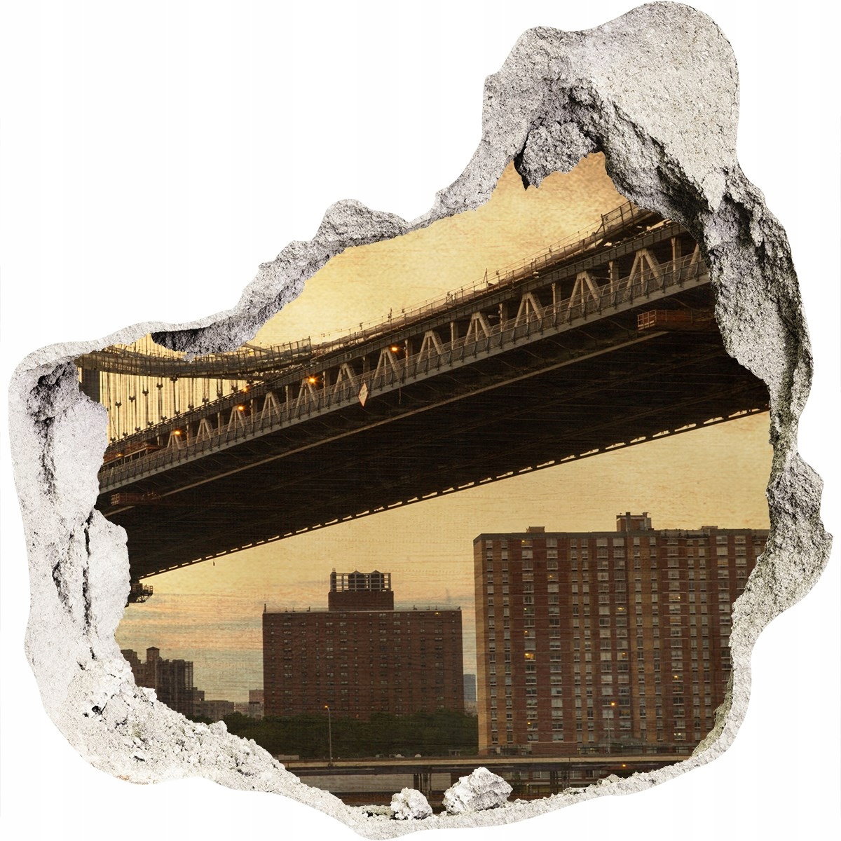 

Fototapeta dziura na ścianę 3d Manhattan Nowy Jork