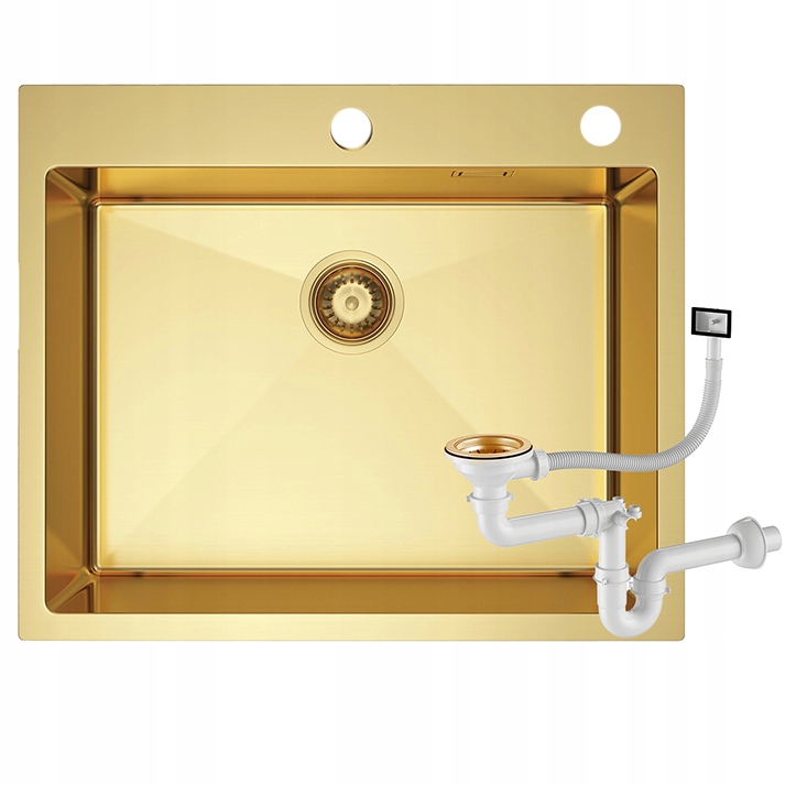 Jednokomorový Dřez Z Oceli Zlatý Gold Kuchyňský Obdélníkový BARI60