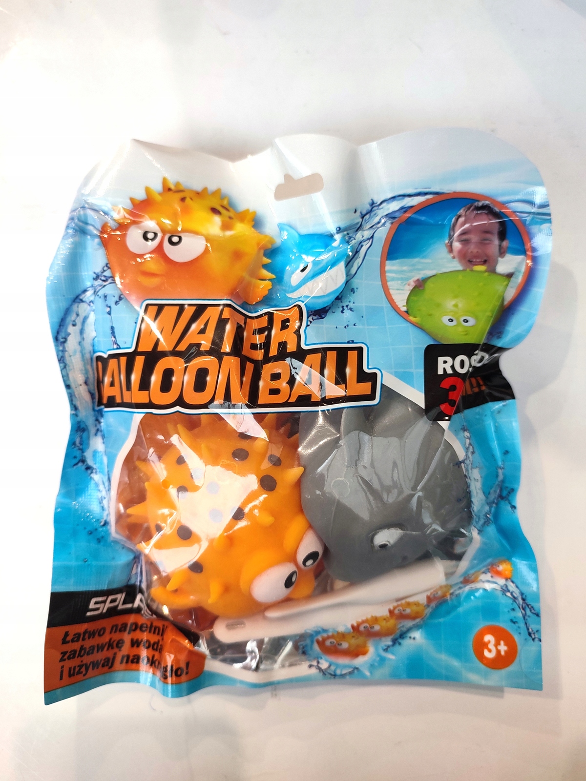 

Gumowa zabawka balon wodny Duża 30cm szary rekin