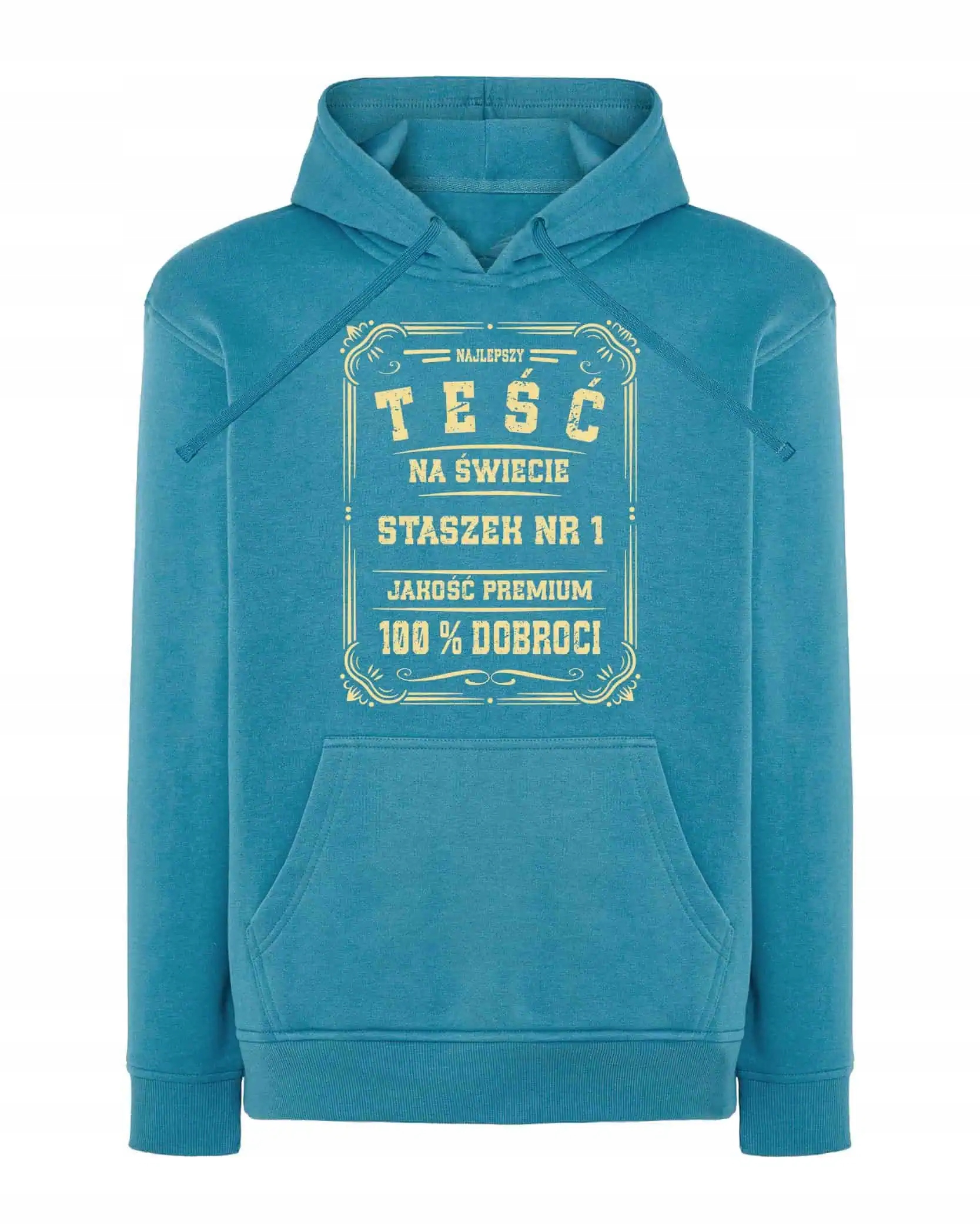 Mikina s kapucí pro tchána, personalizovaná, číslo 1, světle modrá L