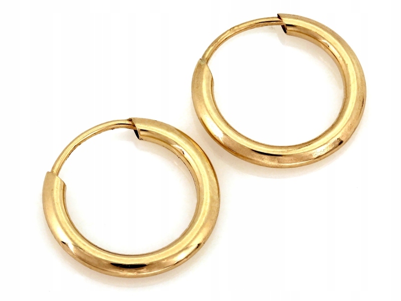 Náušnice zlaté dámské 585 s kolečkem 14kt elegantní design