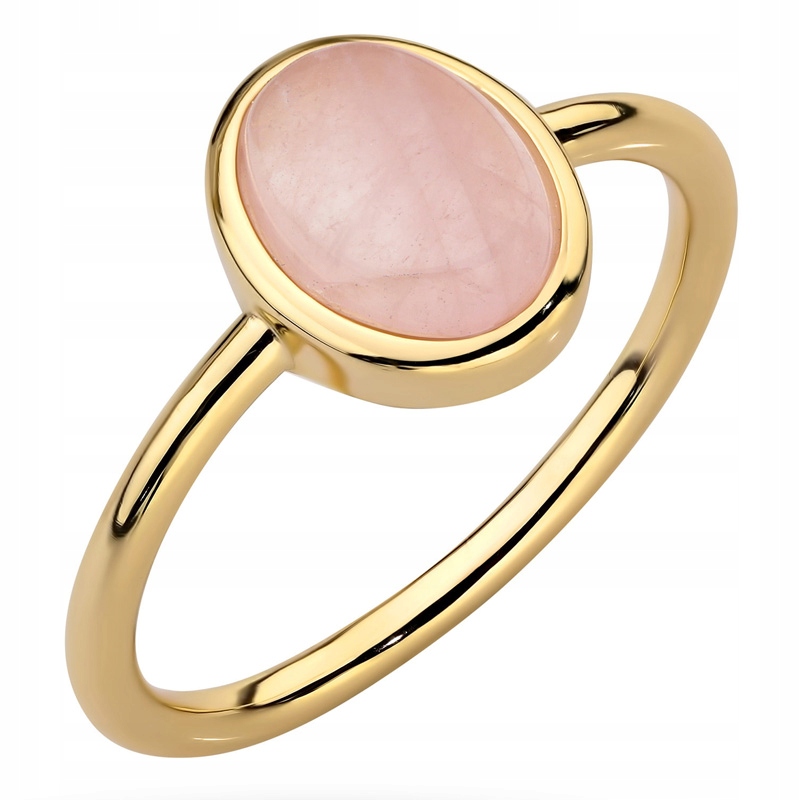 Stříbrný Prstýnek ryzost 925 s Růžovým Křemenem vel. 19