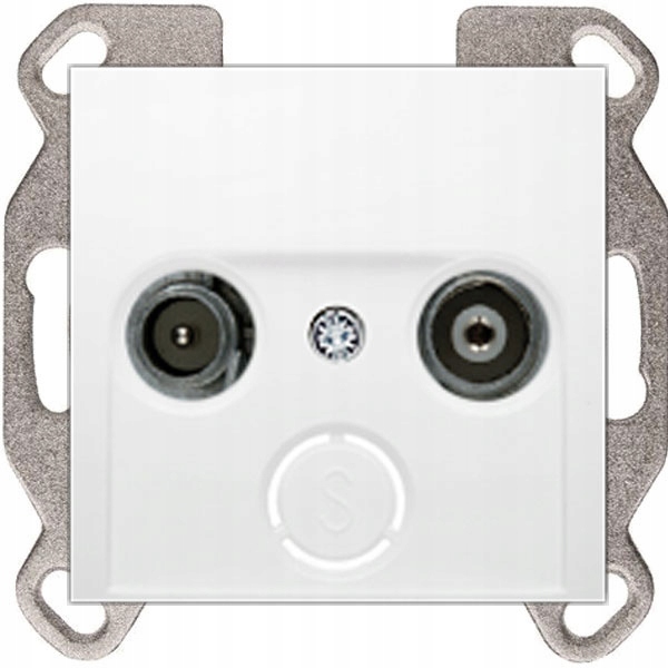 Gniazdo RTV końcowe B.kwadrat Berker Hager białe