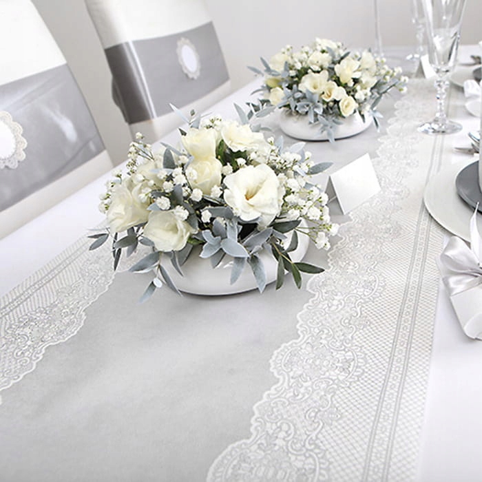 

Bieżnik flizelinowy Srebrna Koronka 40cmx24m