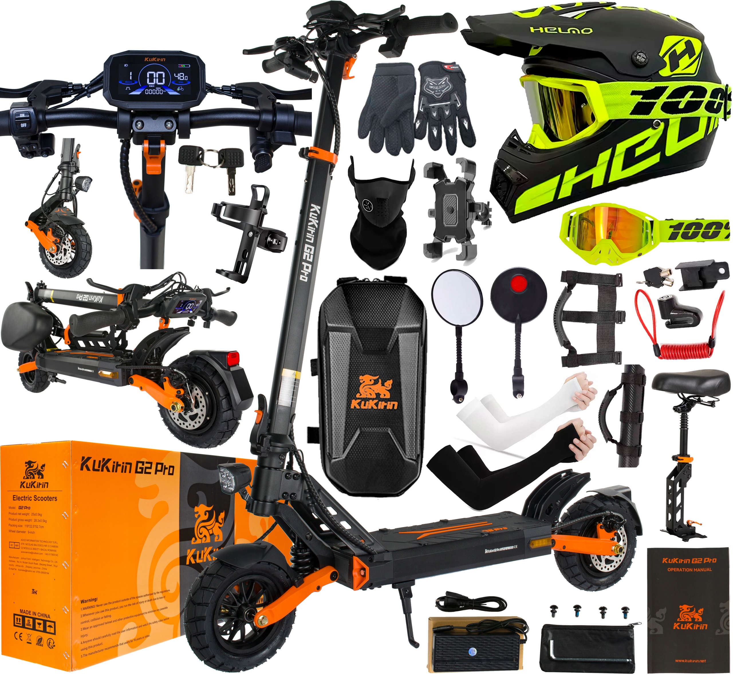 KuKirin G2 Pro Terénní 600W 48V 15.6AH 45KM/H Pánský/Ženský +11 Dárek Pl